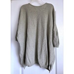 VTG Stephanie Schuster Princess‎ Knitwear Back V-Neck Marled Sage Sweater OSFA